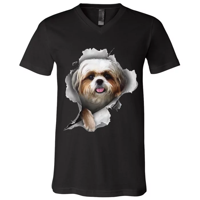 Shih Tzu Shih Tzu Dog Gift Shih Tzu Lover V-Neck T-Shirt