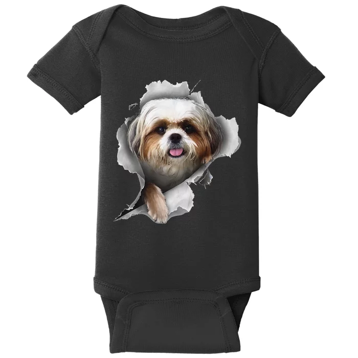 Shih Tzu Shih Tzu Dog Gift Shih Tzu Lover Baby Bodysuit