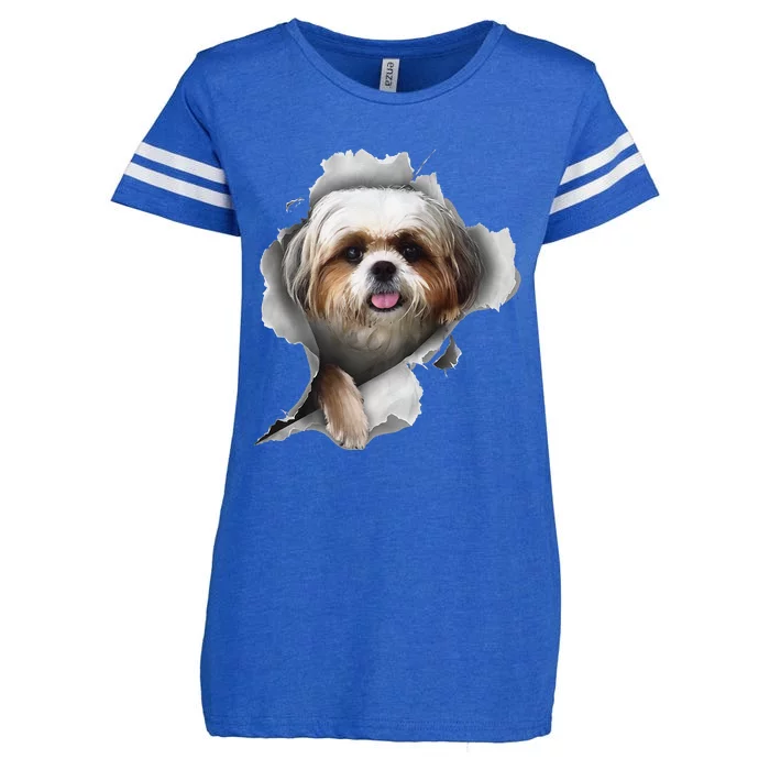 Shih Tzu Shih Tzu Dog Gift Shih Tzu Lover Enza Ladies Jersey Football T-Shirt