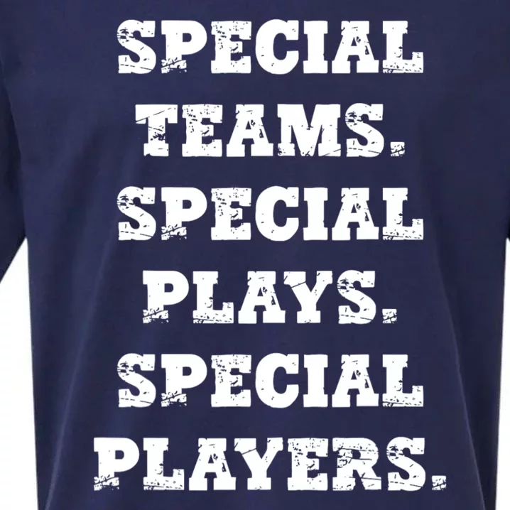 Special Teams Special Plays Special Players Funny Sueded Cloud Jersey T-Shirt