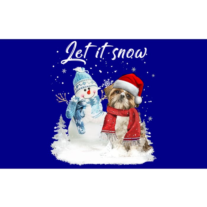 Shih Tzu Santa Dog Christmas Snow Xmas Pajama Funny Gift Bumper Sticker