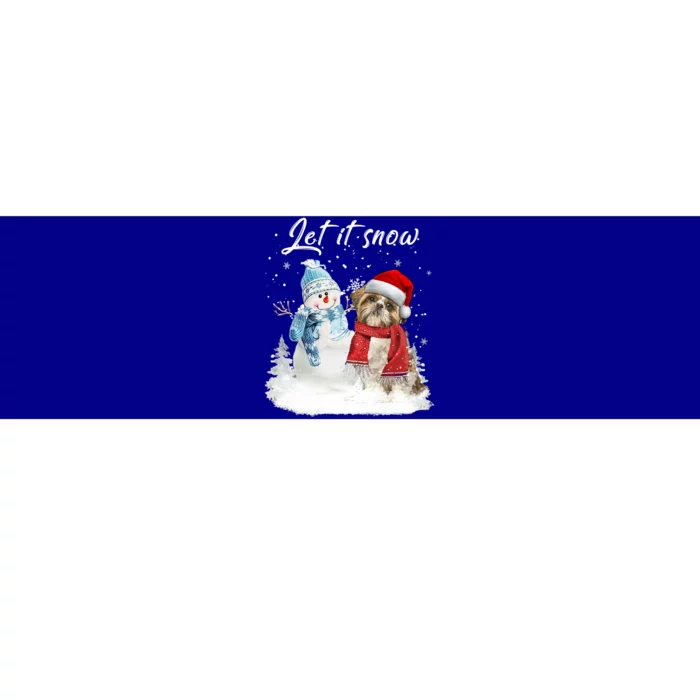 Shih Tzu Santa Dog Christmas Snow Xmas Pajama Funny Gift Bumper Sticker