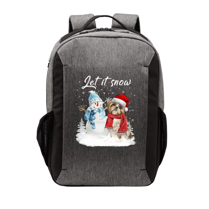 Shih Tzu Santa Dog Christmas Snow Xmas Pajama Funny Gift Vector Backpack