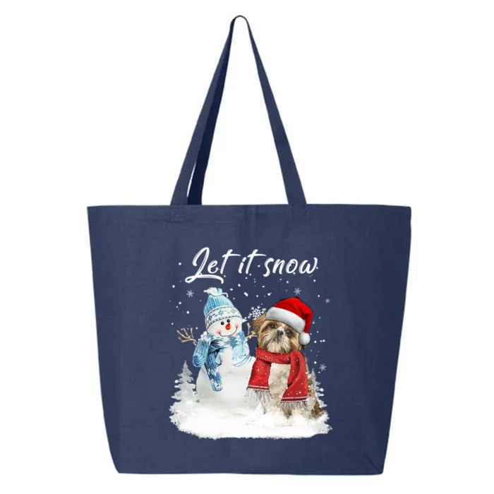 Shih Tzu Santa Dog Christmas Snow Xmas Pajama Funny Gift 25L Jumbo Tote