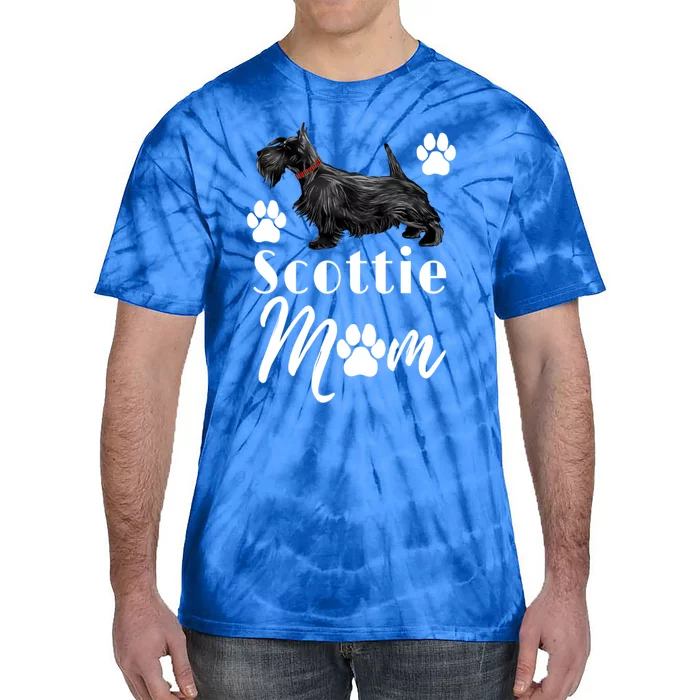 Scottish Terrier Scottie Dog Mom Gift Tie-Dye T-Shirt