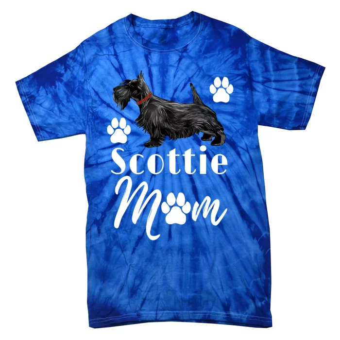 Scottish Terrier Scottie Dog Mom Gift Tie-Dye T-Shirt