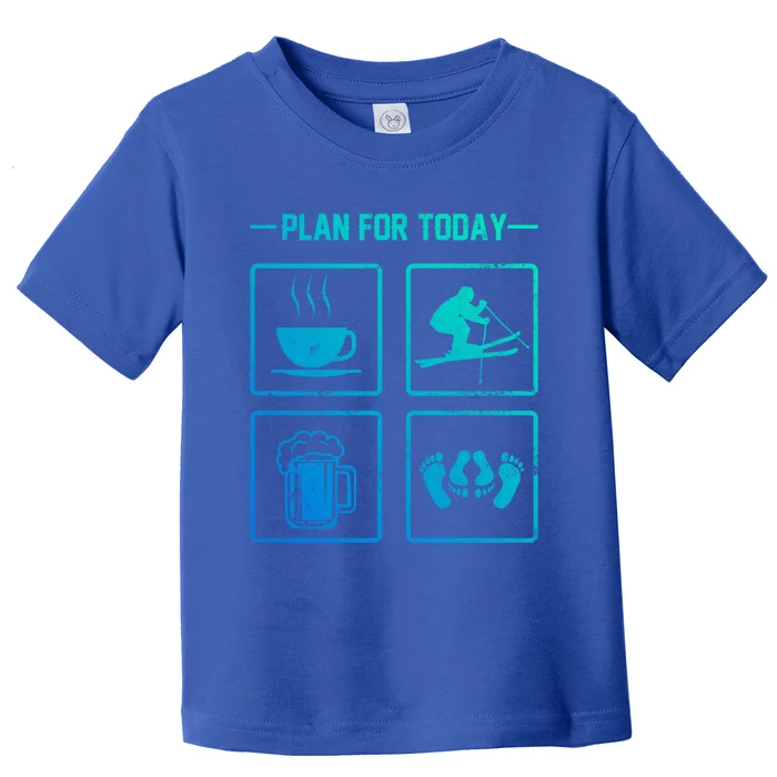 Ski Trip Skiing Coffee Beer Apres Ski Gift Toddler T-Shirt