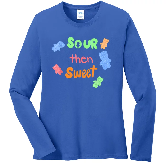 Sour Then Sweet Sour Candy Patch Ladies Long Sleeve Shirt