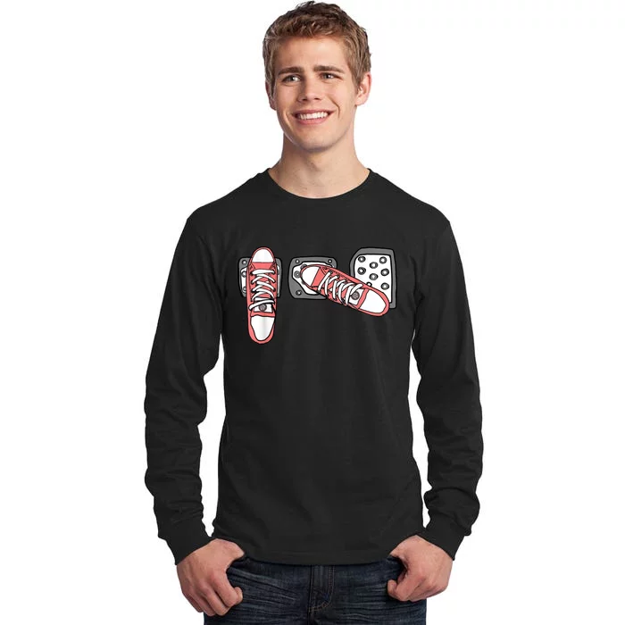 Save The Stick Funny Manual Transmission Three Pedals Car Tall Long Sleeve T-Shirt