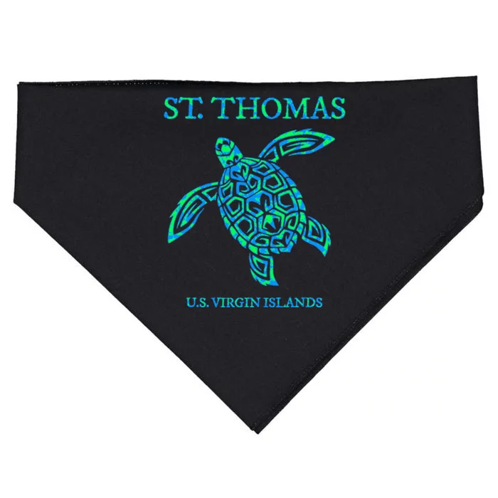 St Thomas Sea Turtles Usvi Vacation Souvenir USA-Made Doggie Bandana