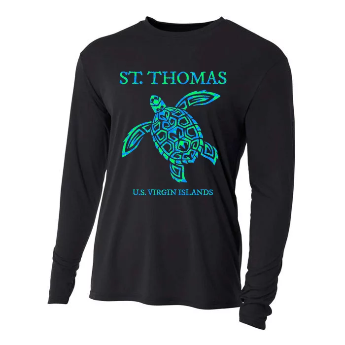 St Thomas Sea Turtles Usvi Vacation Souvenir Cooling Performance Long Sleeve Crew