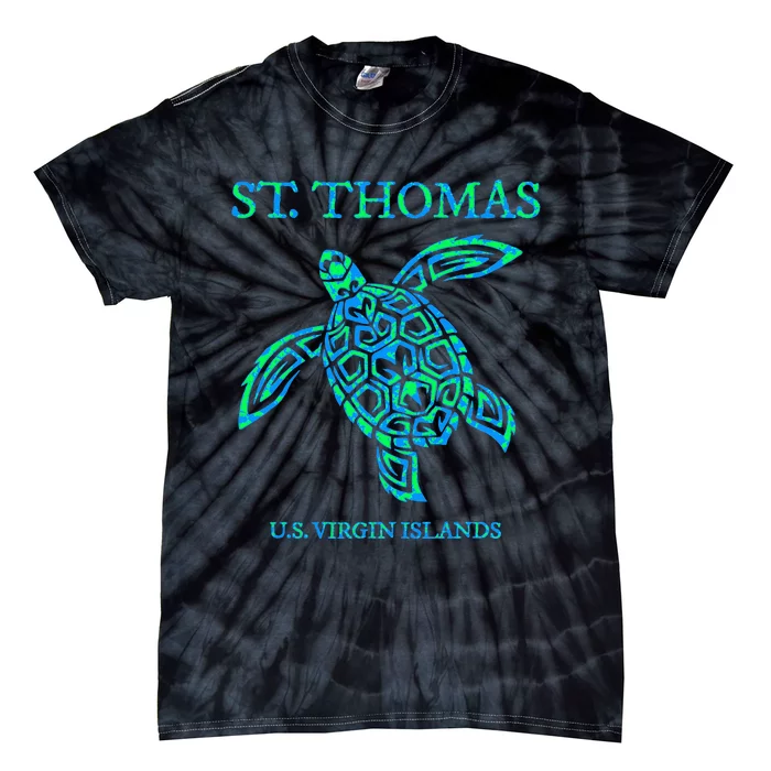 St Thomas Sea Turtles Usvi Vacation Souvenir Tie-Dye T-Shirt