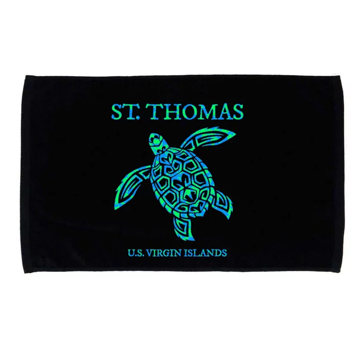 St Thomas Sea Turtles Usvi Vacation Souvenir Microfiber Hand Towel