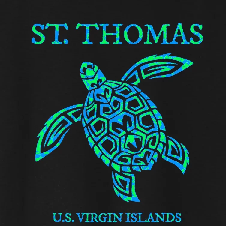 St Thomas Sea Turtles Usvi Vacation Souvenir Women's Crop Top Tee