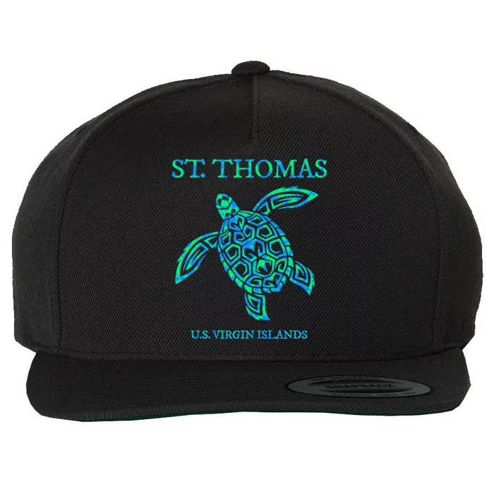 St Thomas Sea Turtles Usvi Vacation Souvenir Wool Snapback Cap