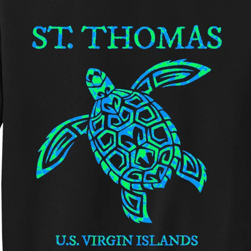 St Thomas Sea Turtles Usvi Vacation Souvenir Tall Sweatshirt