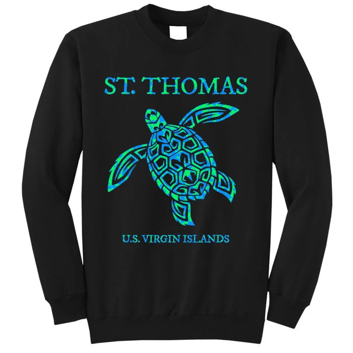 St Thomas Sea Turtles Usvi Vacation Souvenir Tall Sweatshirt