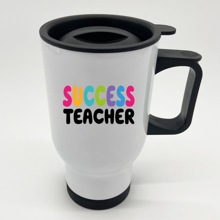 Success Teacher Front & Back Stainless Steel Travel Mug