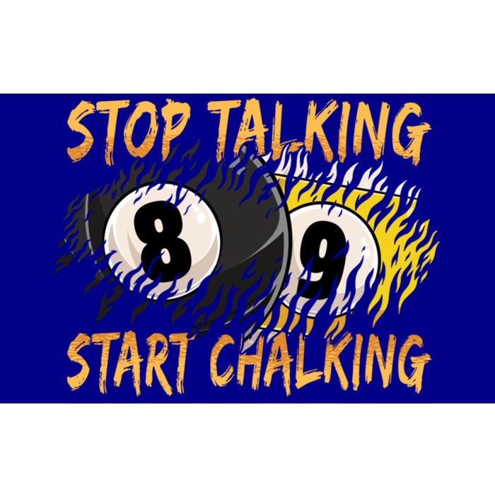 Stop Talking Start Chalking Billiards Cue 8ball Pool Gift Bumper Sticker