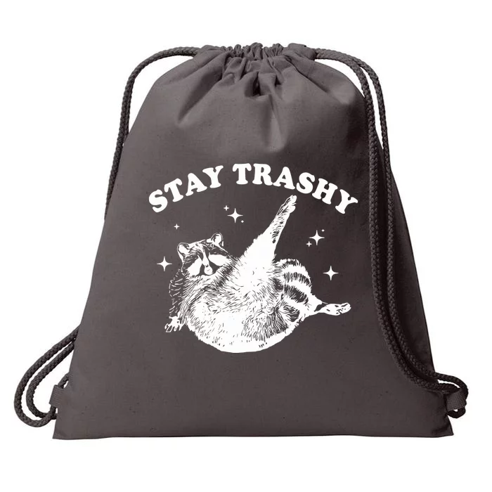 Stay Trashy Drawstring Bag