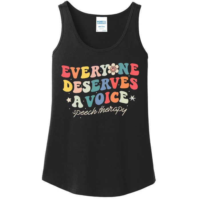 Speech Therapy Speech Language Pathologist SLP Team Women Ladies Essential Tank