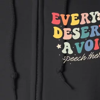 Speech Therapy Speech Language Pathologist SLP Team Women Full Zip Hoodie