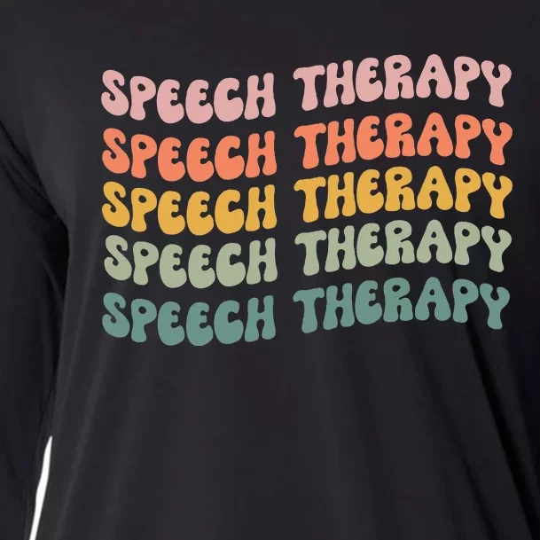 Speech Therapy Speech Language Pathologist Slp Team Cooling Performance Long Sleeve Crew