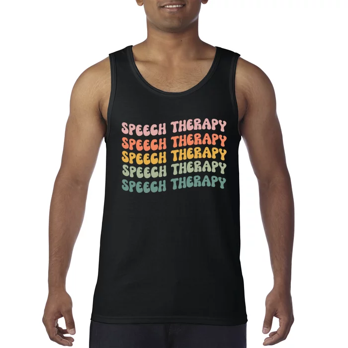 Speech Therapy Speech Language Pathologist Slp Team Tank Top