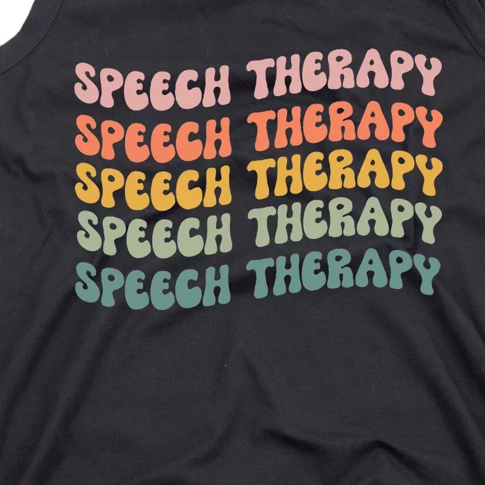 Speech Therapy Speech Language Pathologist Slp Team Tank Top