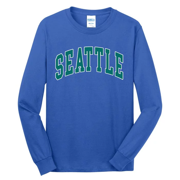 Seattle Text Tall Long Sleeve T-Shirt