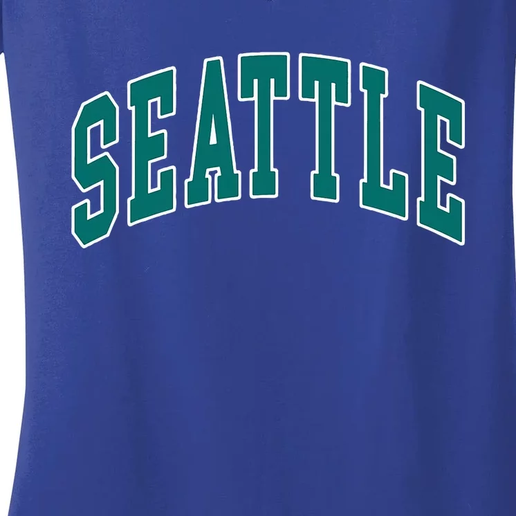 Seattle Text Women's V-Neck T-Shirt