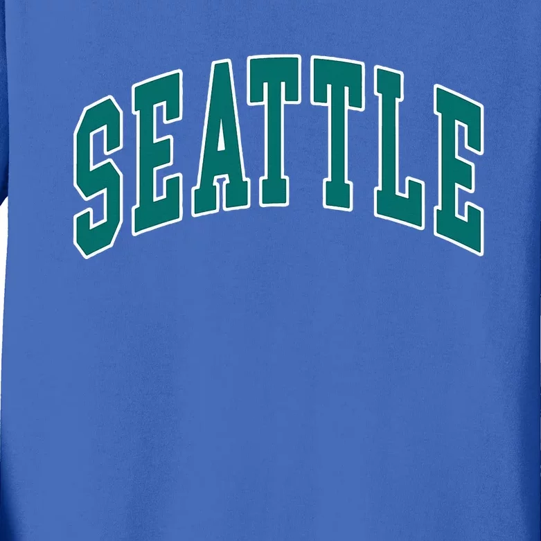 Seattle Text Kids Long Sleeve Shirt