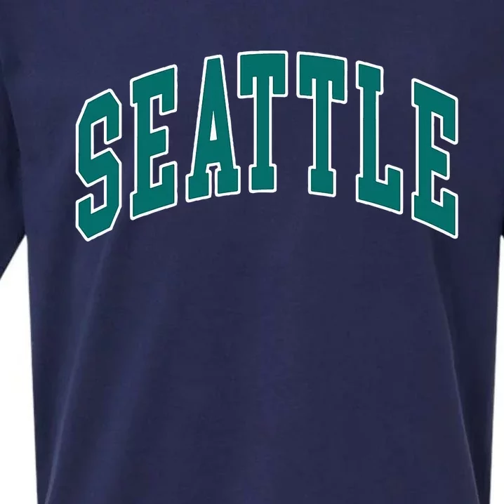 Seattle Text Sueded Cloud Jersey T-Shirt