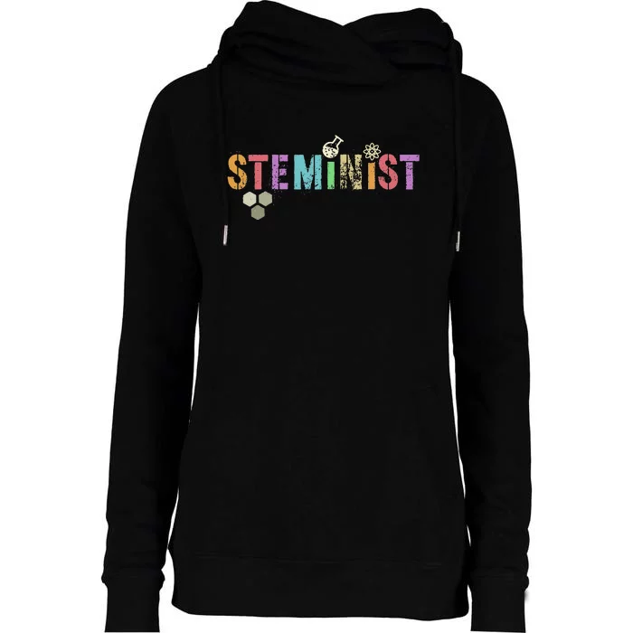 STEMINIST Technology Student STEM Teacher Women Engineering Womens Funnel Neck Pullover Hood