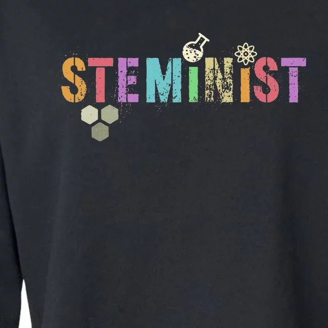 STEMINIST Technology Student STEM Teacher Women Engineering Cropped Pullover Crew