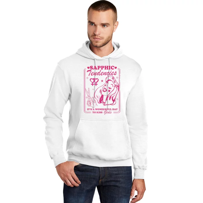 Sapphic Tendencies Sapphic Retro Lesbian Hoodie