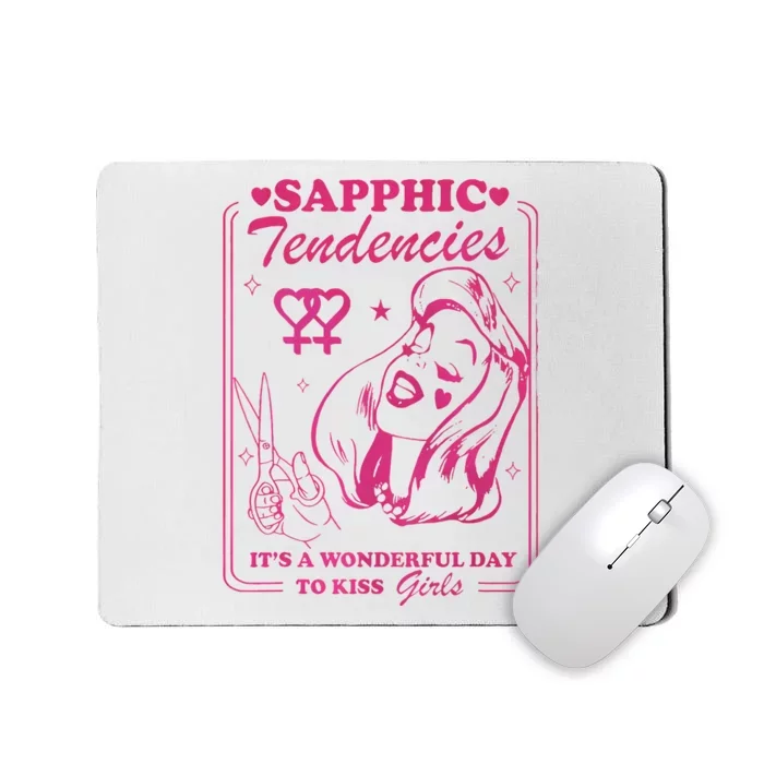 Sapphic Tendencies Sapphic Retro Lesbian Mousepad