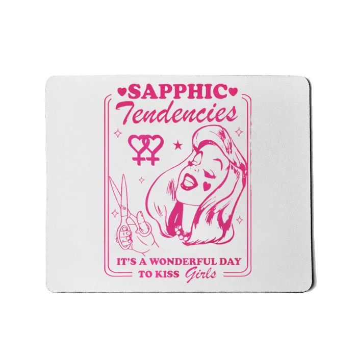 Sapphic Tendencies Sapphic Retro Lesbian Mousepad