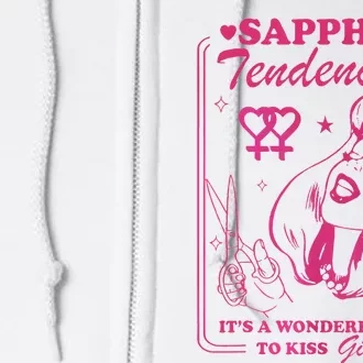 Sapphic Tendencies Sapphic Retro Lesbian Full Zip Hoodie