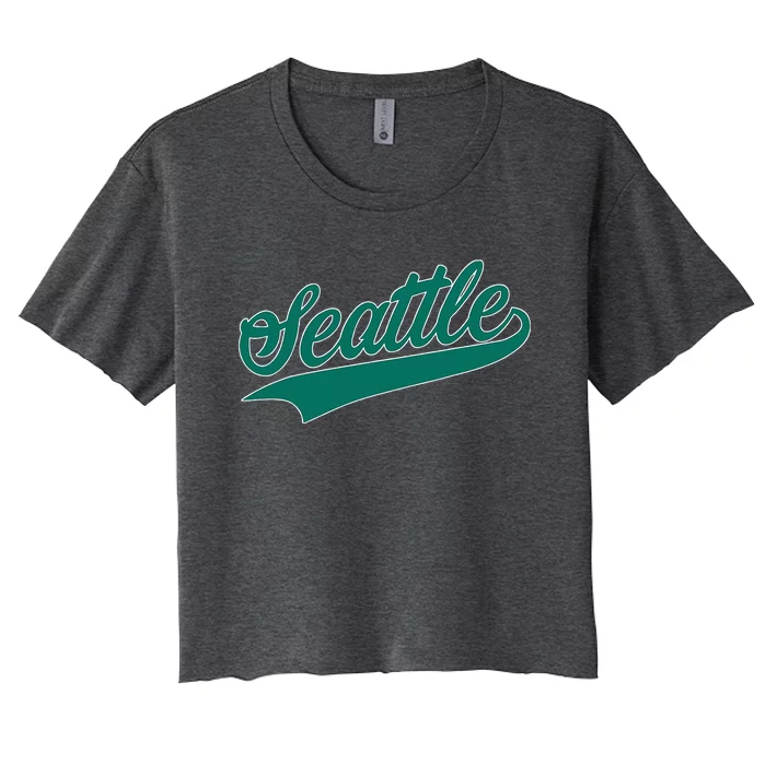 Seattle Text Women's Crop Top Tee