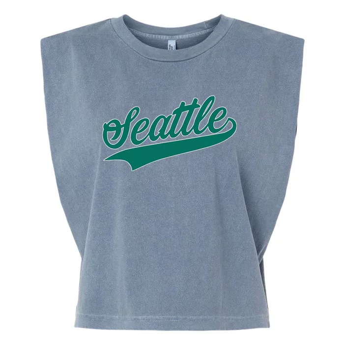 Seattle Text Garment-Dyed Women's Muscle Tee