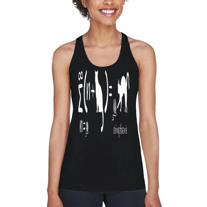 String Theory Science Nerd Physics Schrodinger's Cat Women's Racerback Tank