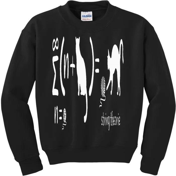 String Theory Science Nerd Physics Schrodinger's Cat Kids Sweatshirt