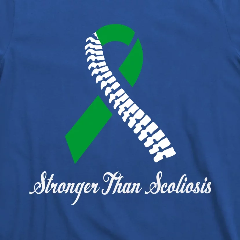 Stronger Than Scoliosis Green Ribbon Scoliosis Awareness Great Gift T-Shirt