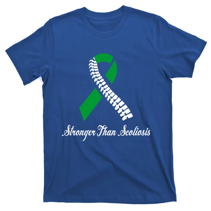 Stronger Than Scoliosis Green Ribbon Scoliosis Awareness Great Gift T-Shirt