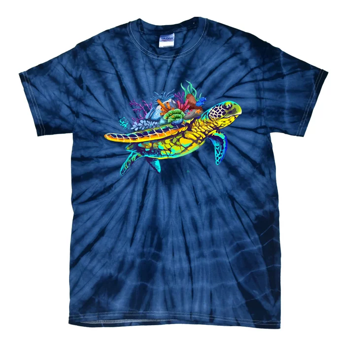 Save The Sea Turtles Funny Environmental Turtle Lover Outfit Tie-Dye T-Shirt