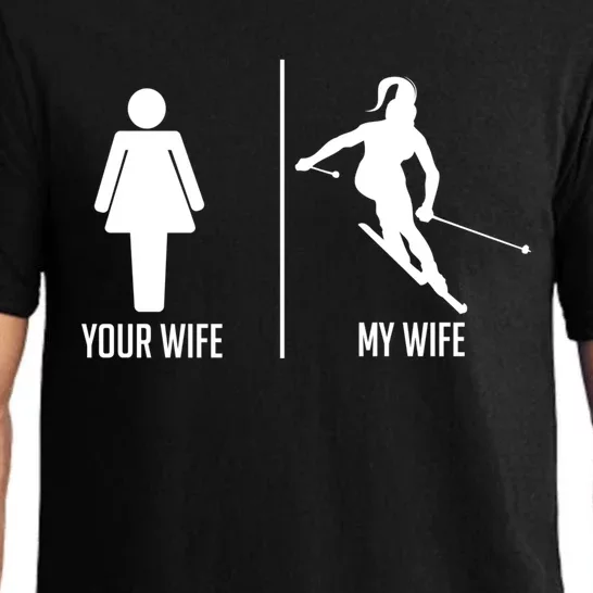 Ski Trip Skiing Wife Husband Marriage Gift Pajama Set