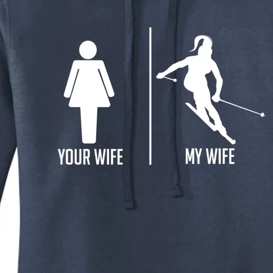 Ski Trip Skiing Wife Husband Marriage Gift Women's Pullover Hoodie