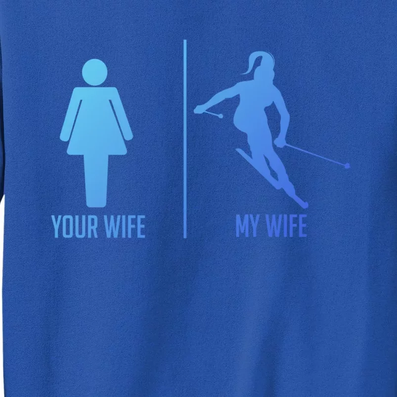 Ski Trip Skiing Wife Husband Marriage Cute Gift Sweatshirt