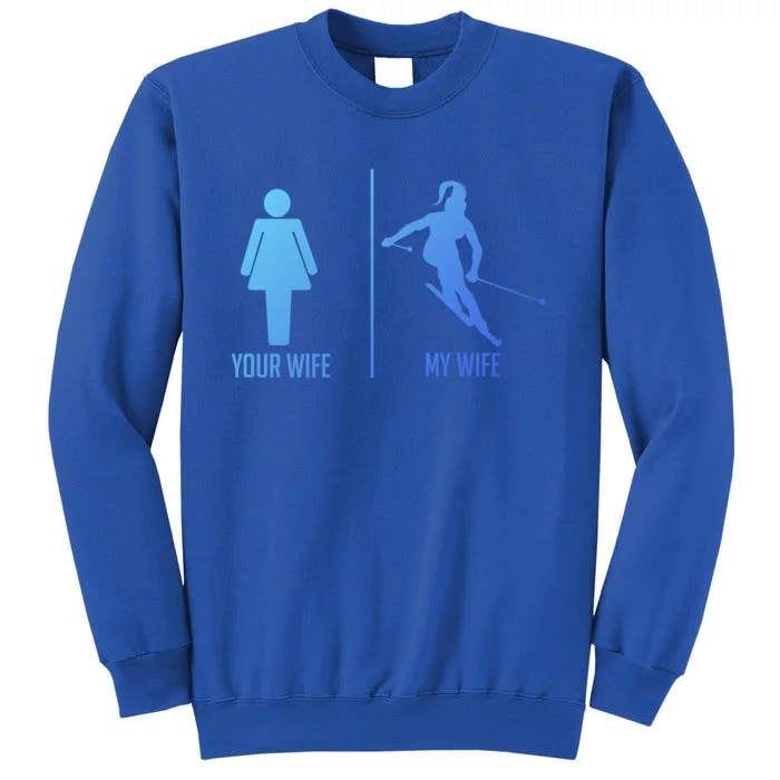 Ski Trip Skiing Wife Husband Marriage Cute Gift Sweatshirt